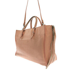 Balenciaga Zip A6 pink Around leather satchel Papier